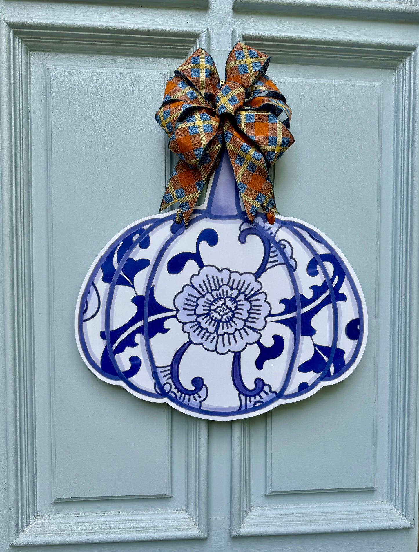 Blue Chinoiserie Door Hanger