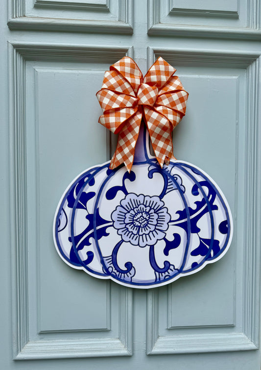 Blue Chinoiserie Door Hanger