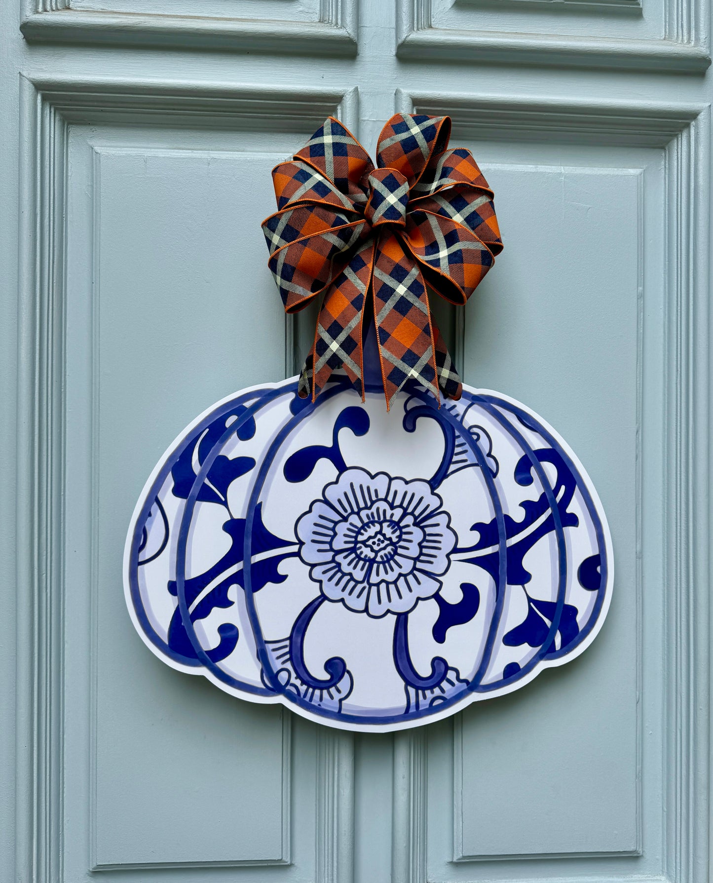 Blue Chinoiserie Door Hanger