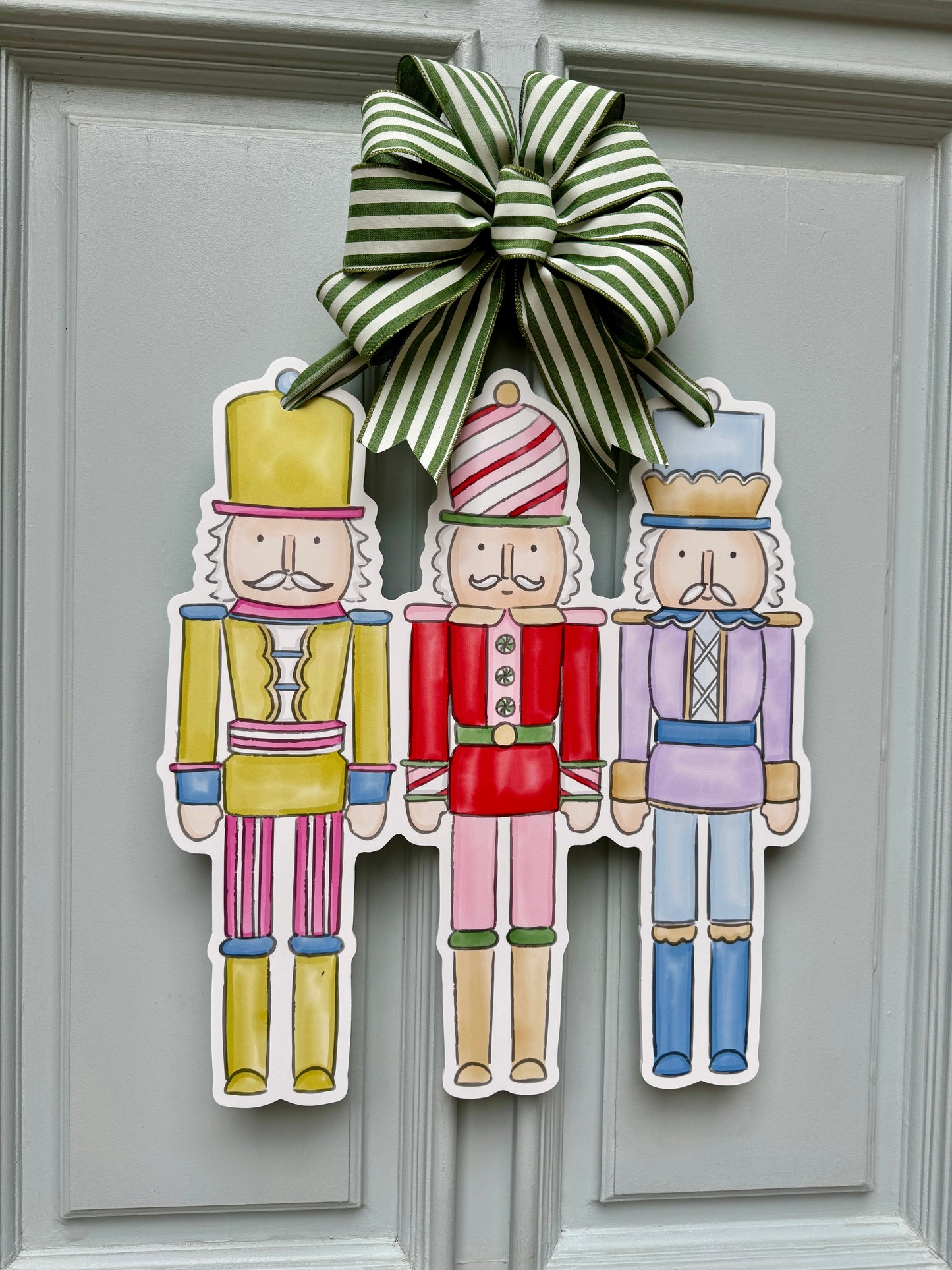 Colorful Nutcracker Door Hanger